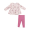 Angel Dear Woodsorrel Ruffle Top and Legging set for baby girls, featuring a delicate floral pattern and soft materials, available at Be Charmed.