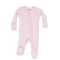 Angel Dear Pink baby footie with a zipper on a white background. Available at Be Charmed