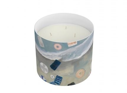 Annapolis Candle Beach Haven 3-Wick Candle by Kim Hovell featuring a coastal blend of citrus, coconut, and amber in a 12oz soy wax candle, available at Be Charmed