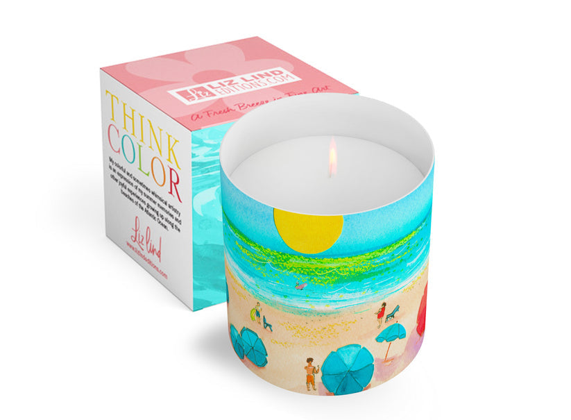 Annapolis Candle Sunny Day Liz Lind Candle featuring a hand-painted design by Liz Lind, available at Be Charmed
