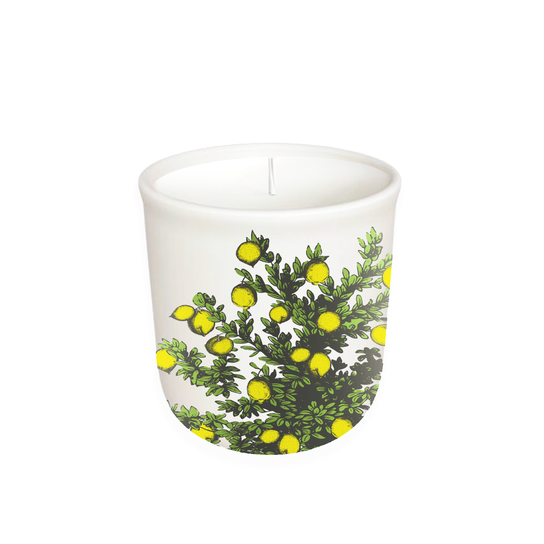 Annapolis Candle Terrace Lemon Tree Boxed Candle, featuring a refreshing blend of lemon, mint, and honey in a vintage-style glass, available at Be Charmed.