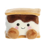 : Aurora Palm Pal Toastee S’more 5-inch plush toy with smiling marshmallow face, soft graham cracker and chocolate layers. Adorable plush treat. Available at Be Charmed.