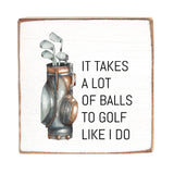 Rustic Marlin 6 x 6 Block Golf Like I Do