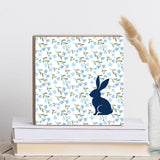 Rustic Marlin - 6 x 6 Block - Blue Floral Bunny Silo