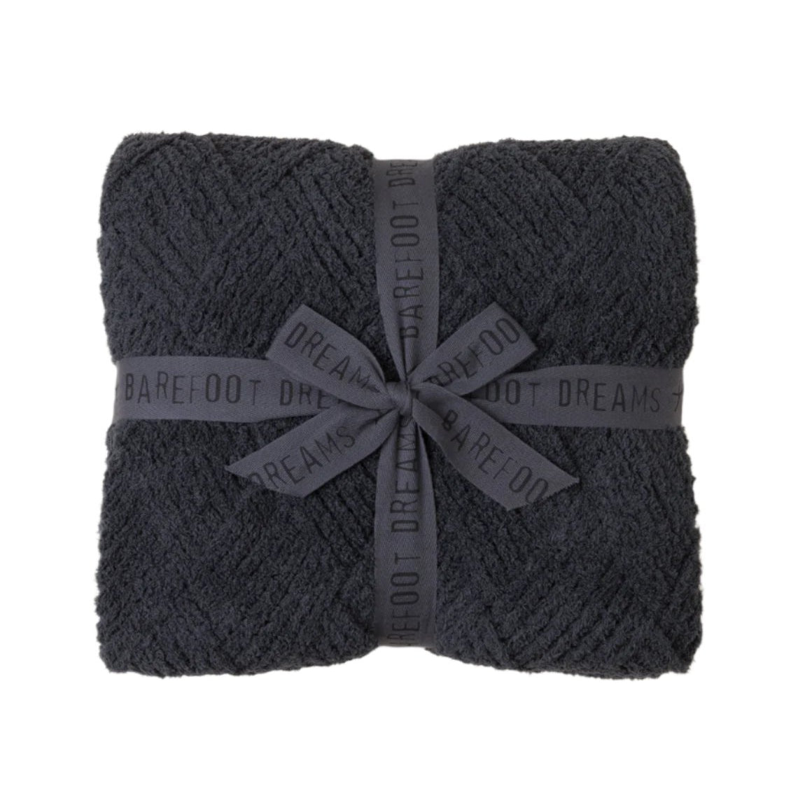 Barefoot Dreams Carbon CozyChic Diamond Weave Blanket