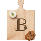 Maple Leaf 9x6 Initial Board B with Spreader. Personalized wooden serving board with monogram design. Perfect gift. Available at Be Charmed.