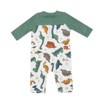 Back View of Angel Dear Dino Rocks Romper for Baby Boys at Be Charmed