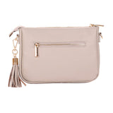 Back View of Pom Pom London City Slim Bag – handcrafted leather crossbody with sleek design and adjustable strap. Designed in London. Available at Be Charmed.