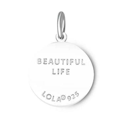 Back of Lola Butterfly pendant symbolizing transformation growth and beauty, meaningful nature-inspired charm jewelry gift, Available at Be Charmed