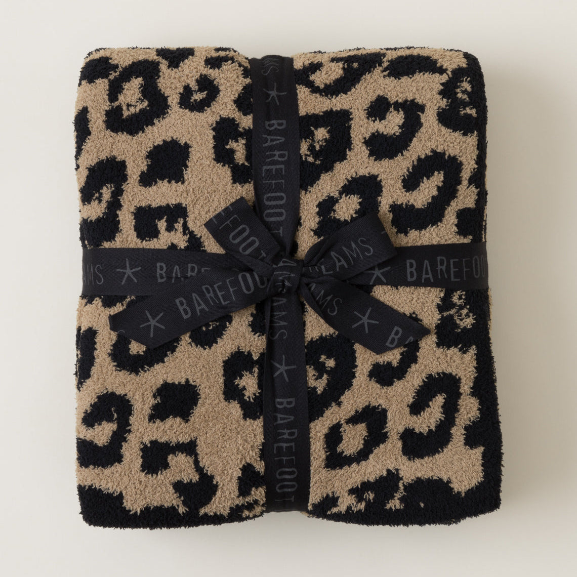 Camel/Black Leopard Print BITW Throw – ultra-soft Barefoot Dreams blanket with bold leopard pattern, lightweight and cozy, perfect for décor or gifting, available at Be Charmed