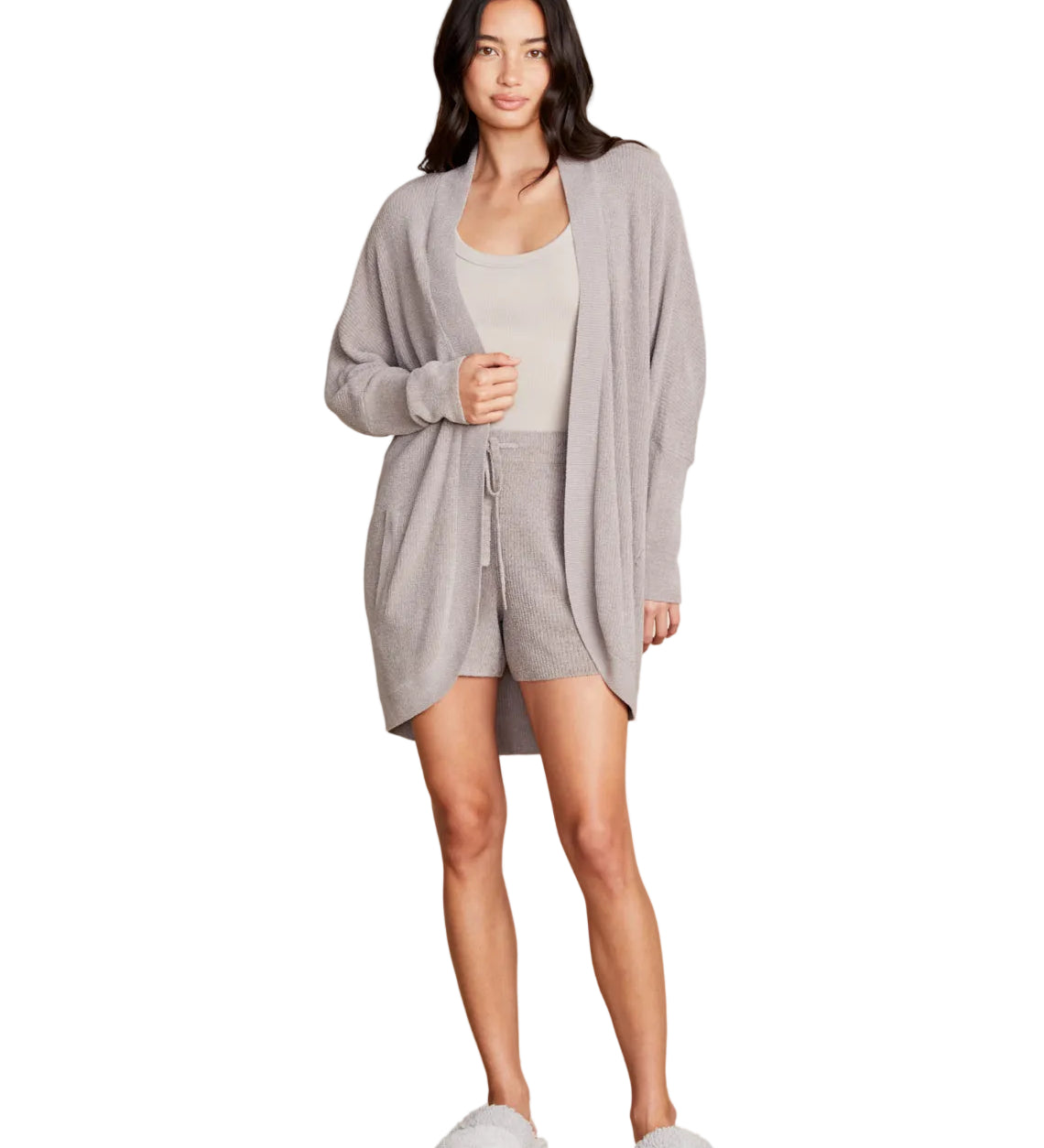 Beach Rock CozyChic Ultra Lite Cocoon Cardi by Barefoot Dreams, lightweight draped cardigan wrap, available at Be Charmed