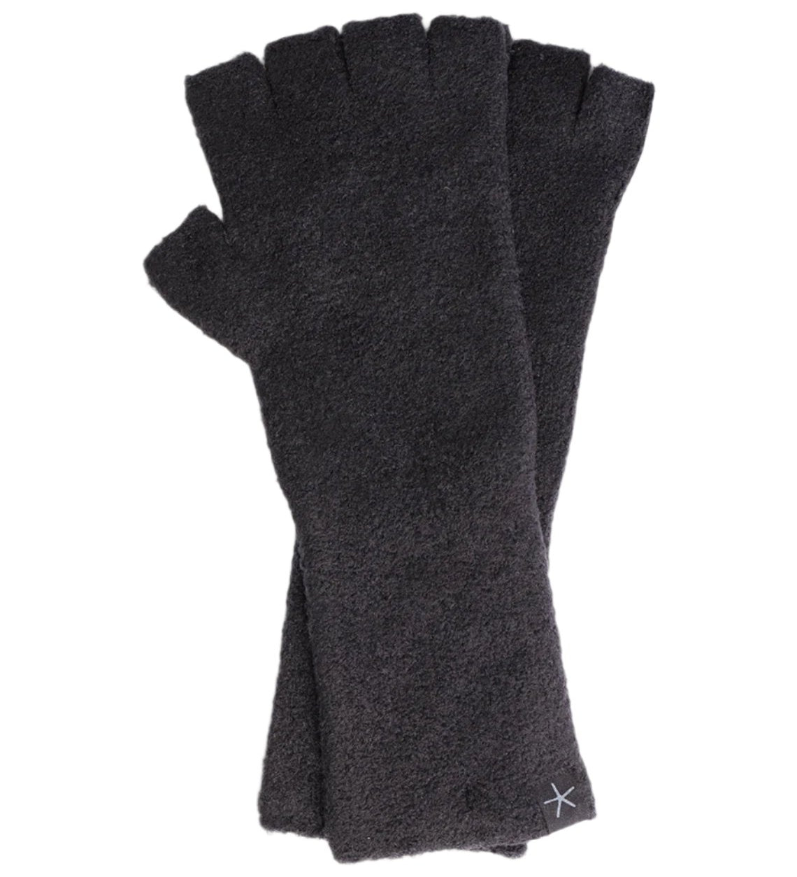 Black Barefoot Dreams CozyChic Lite Fingerless Gloves in various colors, offering softness and warmth, available at Be Charmed
