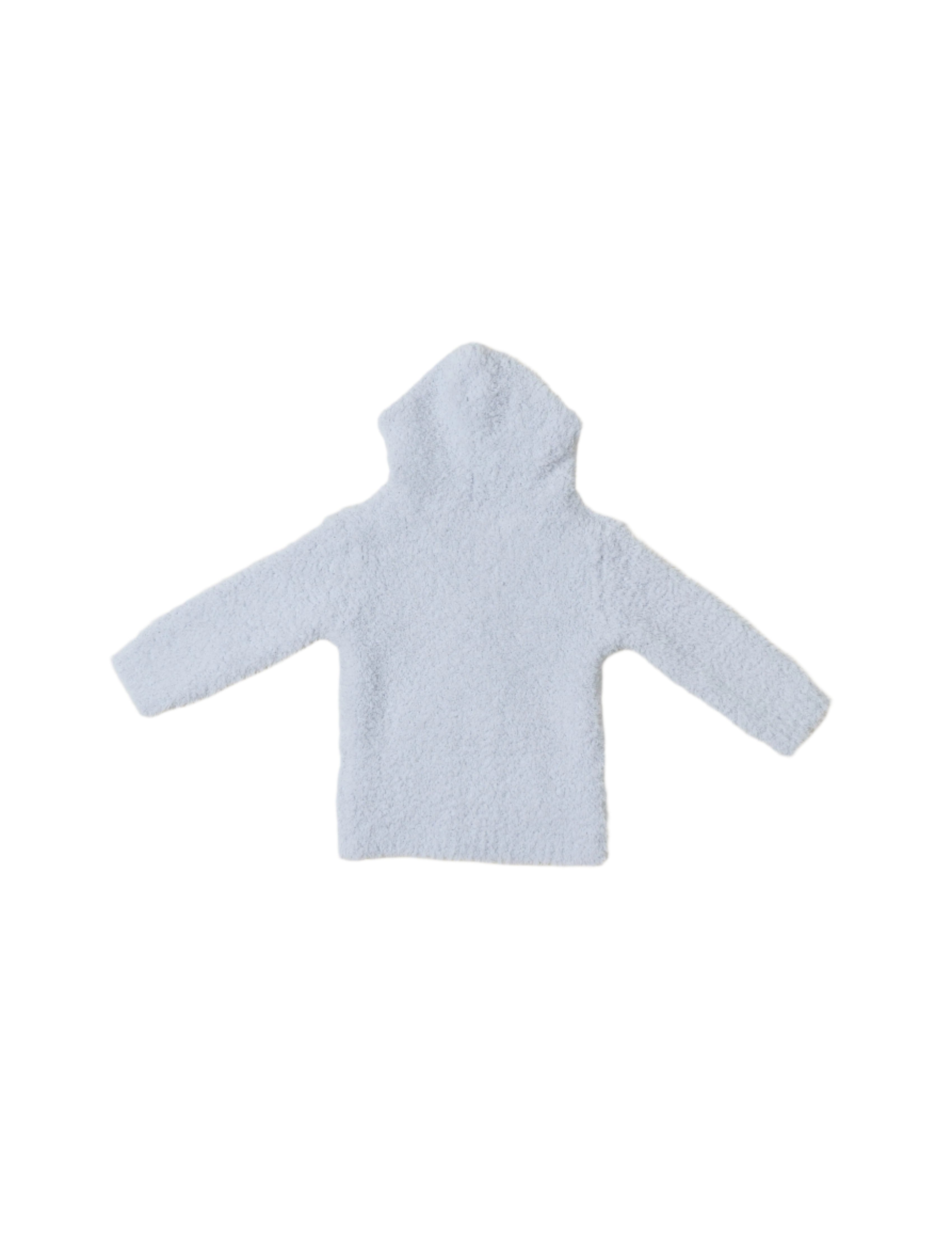 Back view of Blue CozyChic Infant Hoodie by Barefoot Dreams, ultra-soft baby pullover with hood, available at Be Charmed