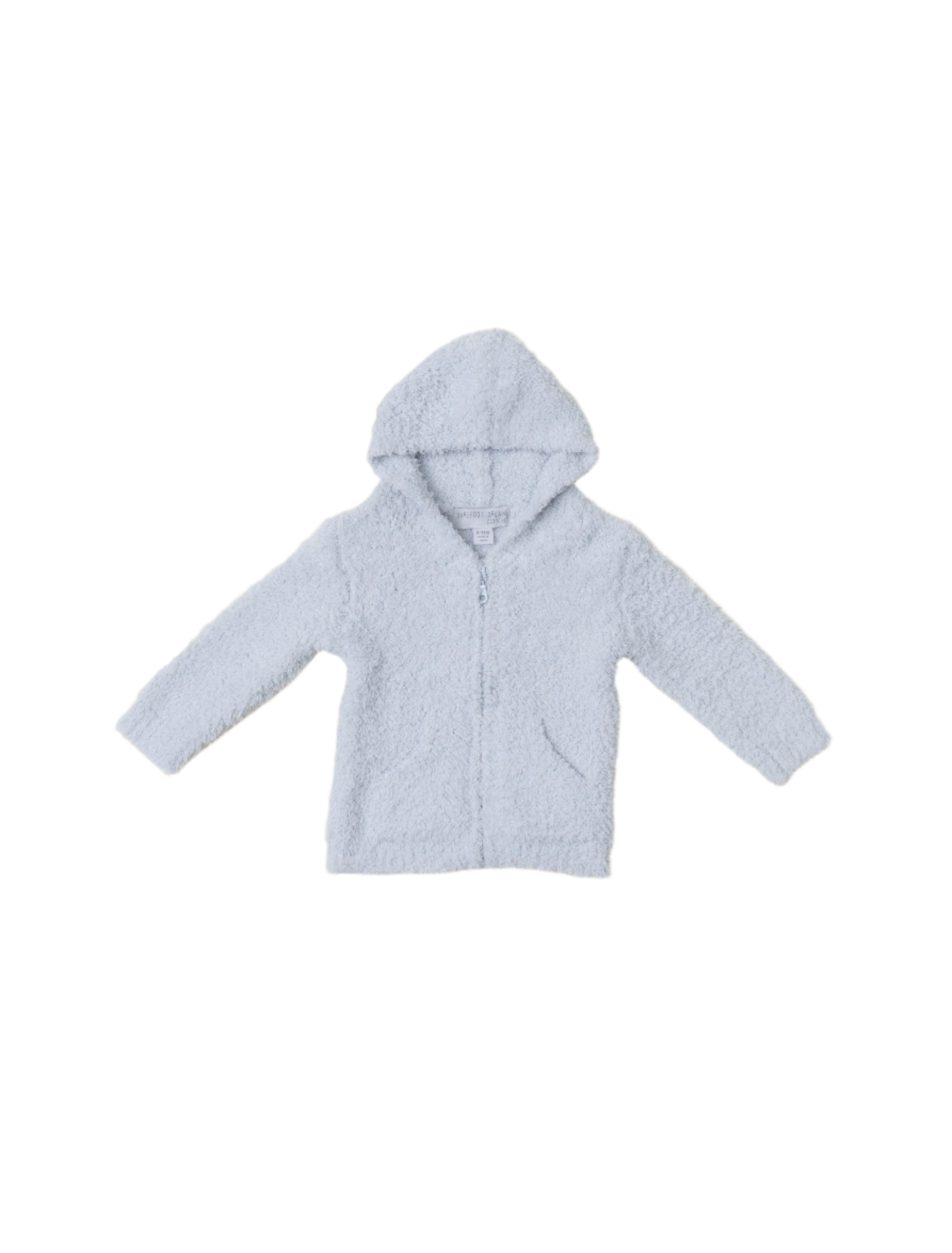 Blue CozyChic Infant Hoodie by Barefoot Dreams, ultra-soft baby pullover with hood, available at Be Charmed