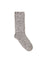 Barefoot Dreams CozyChic heathered crew socks in charcoal and white, plush-knit, water-resistant vinyl, available at Be Charmed.