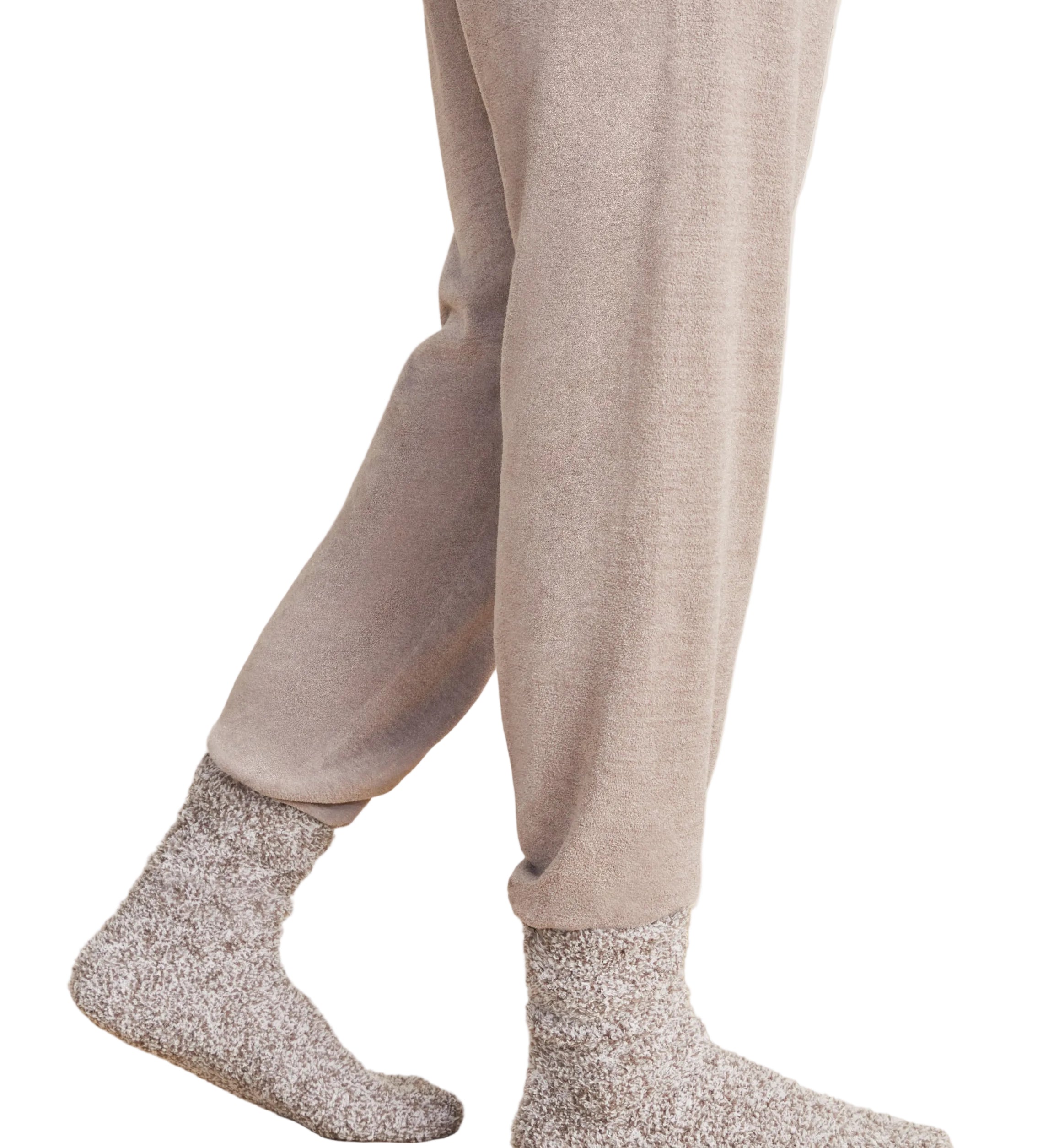 Charcoal/White Barefoot Dreams Men’s CozyChic Heathered Crew Socks in mottled neutrals, available at Be Charmed.