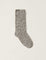Barefoot Dreams CozyChic heathered crew socks in olive branch and white, ultra-soft fiber, available at Be Charmed.