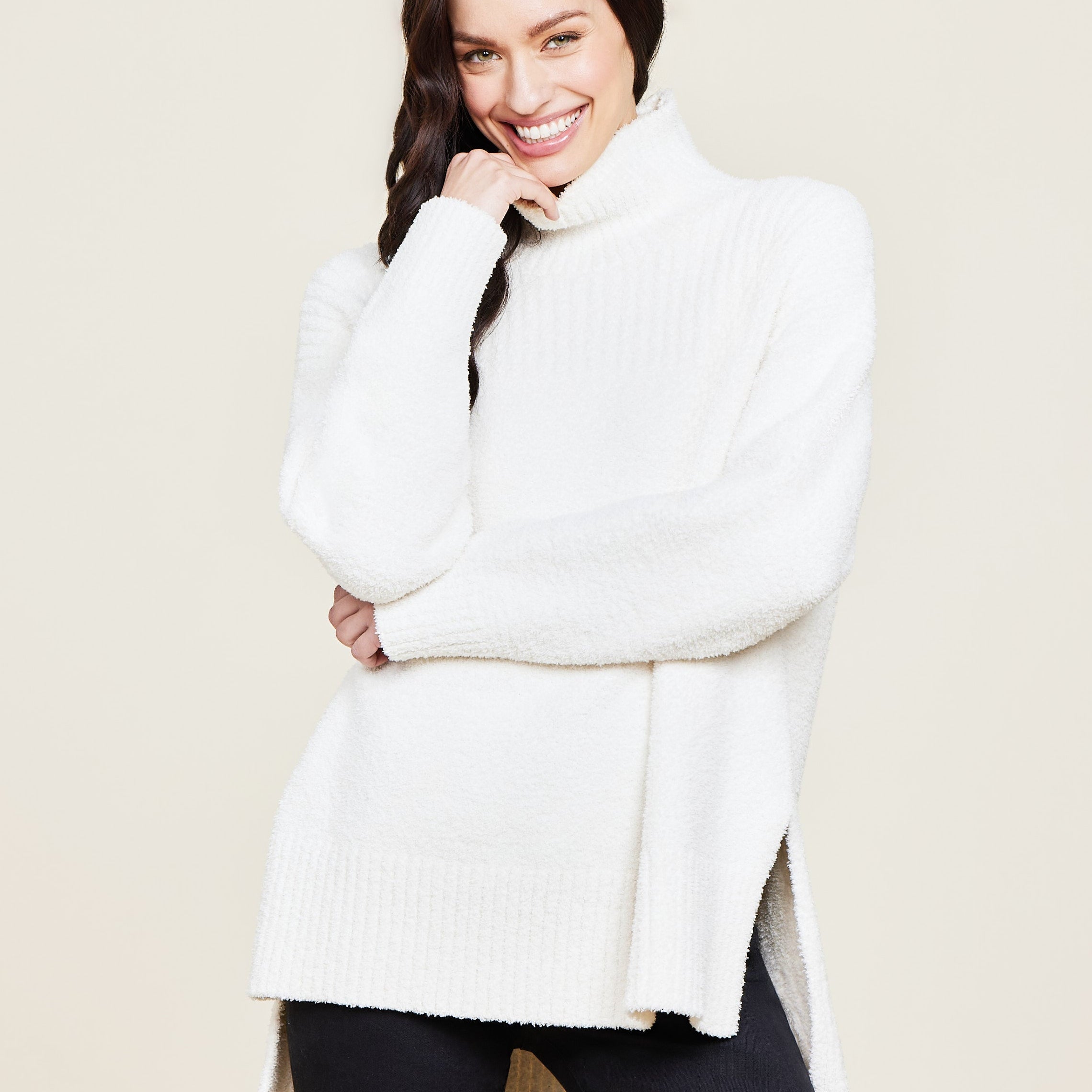 Barefoot Dreams Cozychic High Low Pullover Cream