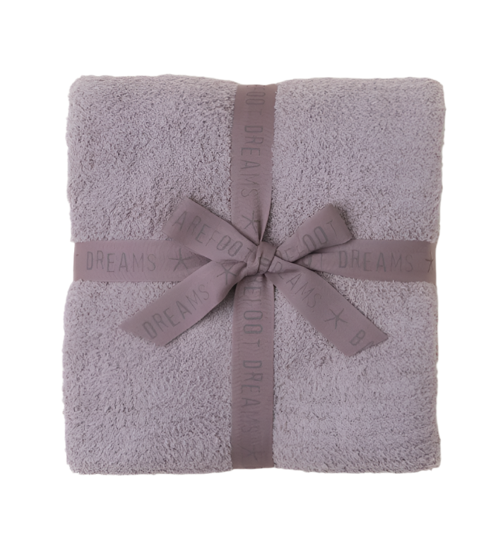  Deep Taupe Barefoot Dreams CozyChic Throw in neutral tone, ultra-soft microfiber knit, 54×72″, available at Be Charmed.