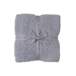 Dove Gray Barefoot Dreams CozyChic Throw in neutral tone, ultra-soft microfiber knit, 54×72″, available at Be Charmed.