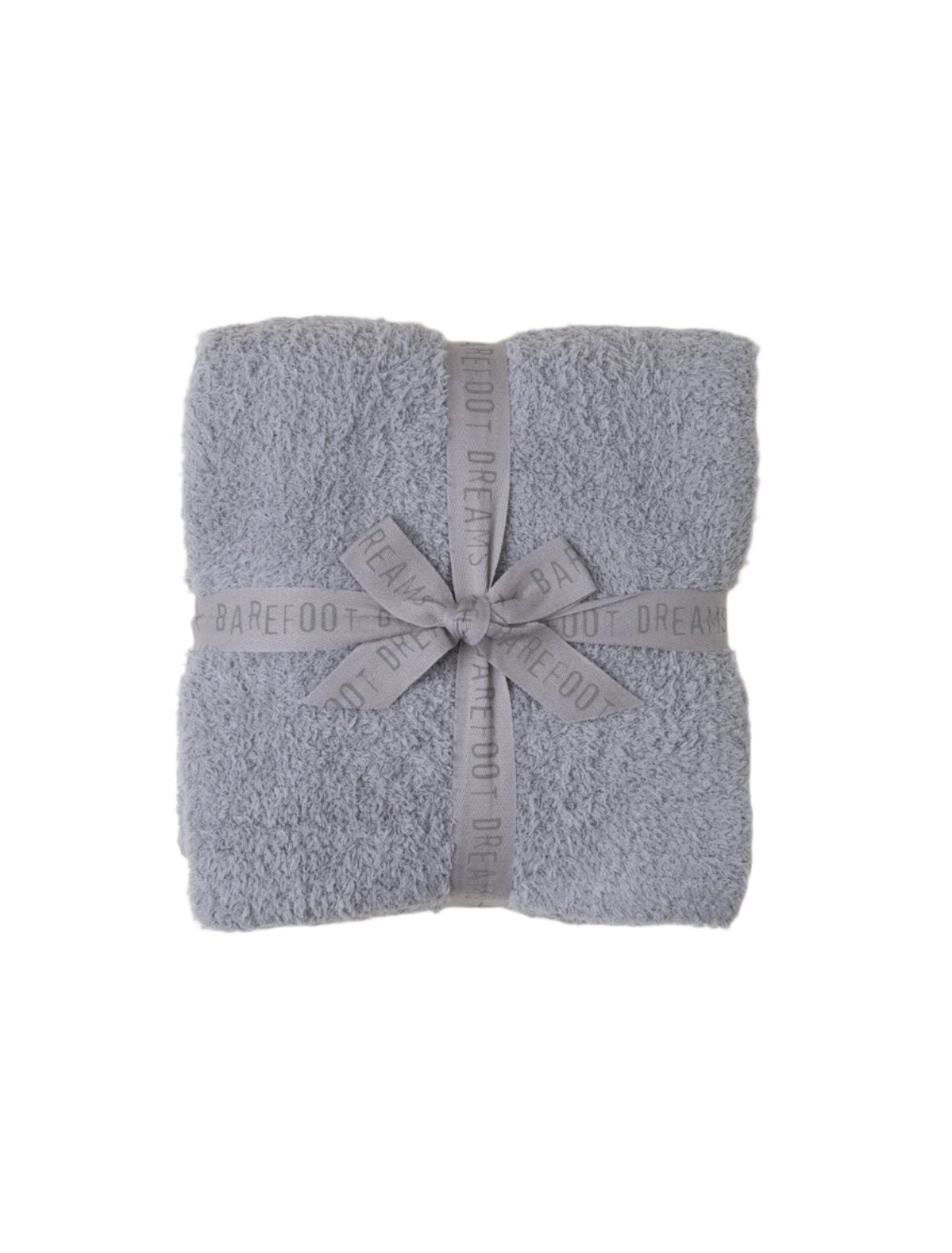 Dove Gray Barefoot Dreams CozyChic Throw in neutral tone, ultra-soft microfiber knit, 54×72″, available at Be Charmed.