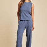 Lakeside Barefoot Dreams Malibu Collection slub double-knit tank in casual style with ribbed trim, available at Be Charmed.