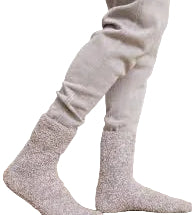 Beach Rock/White Barefoot Dreams Men’s CozyChic Heathered Crew Socks in mottled neutrals, available at Be Charmed.