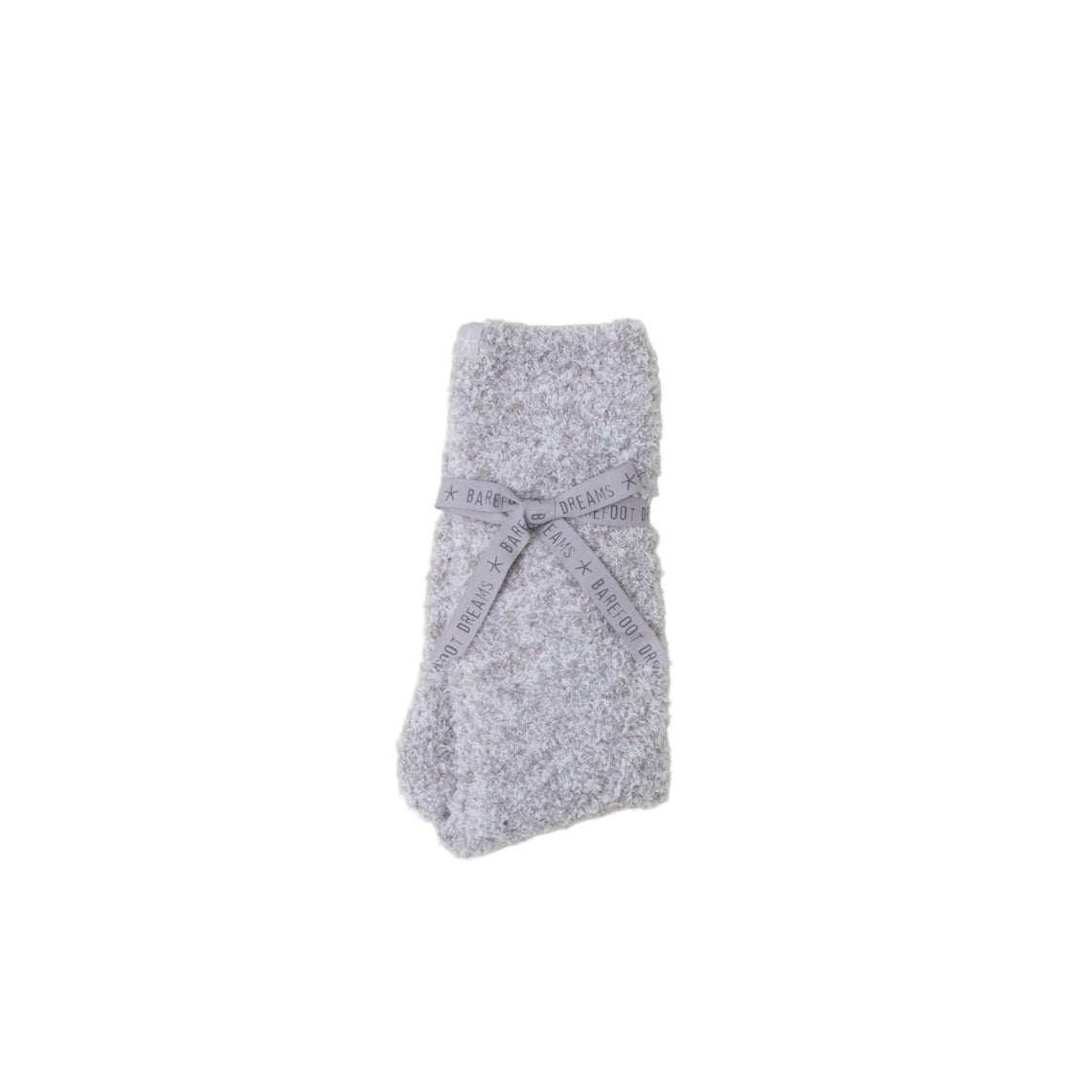 Oyster/White Barefoot Dreams CozyChic Heathered Socks — plush, ultra-soft socks with a textured heathered finish. Perfect for gifting. Available at Be Charmed