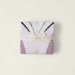 Barefoot Dreams CozyChic® Abstract Butterfly Stroller Blanket in Petal Multi, featuring a jacquard butterfly design. Available at Be Charmed.