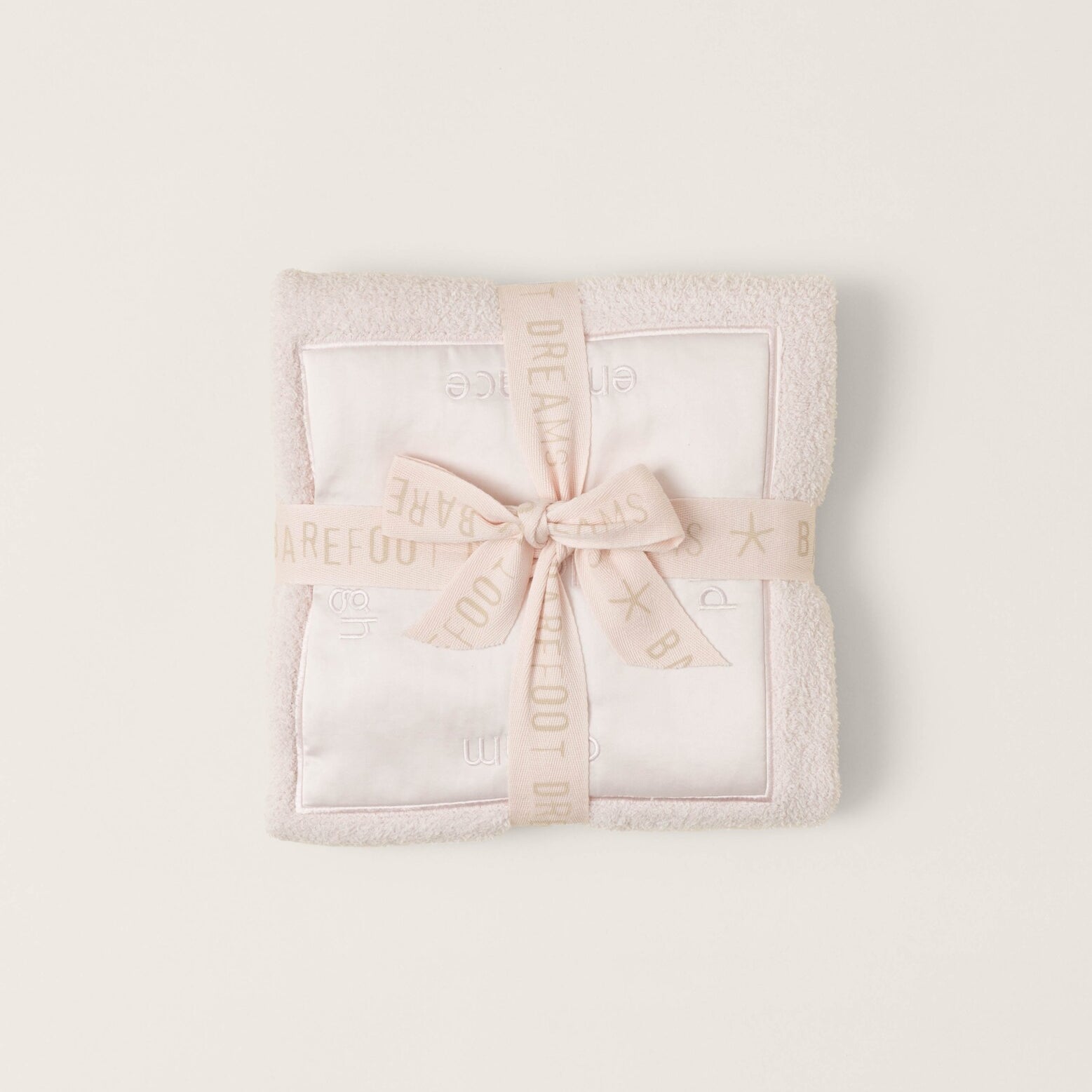 Pink CozyChic Satin Trim Receiving Blanket in plush microfiber with satin border and embroidered center, available at Be Charmed.