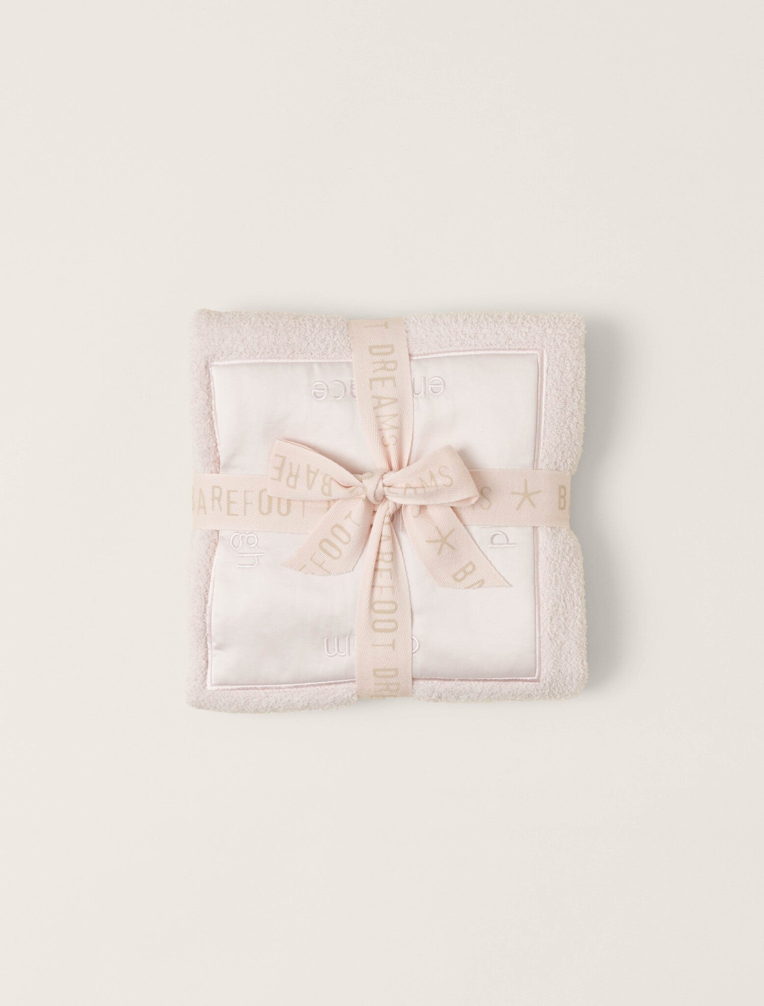Pink CozyChic Satin Trim Receiving Blanket in plush microfiber with satin border and embroidered center, available at Be Charmed.