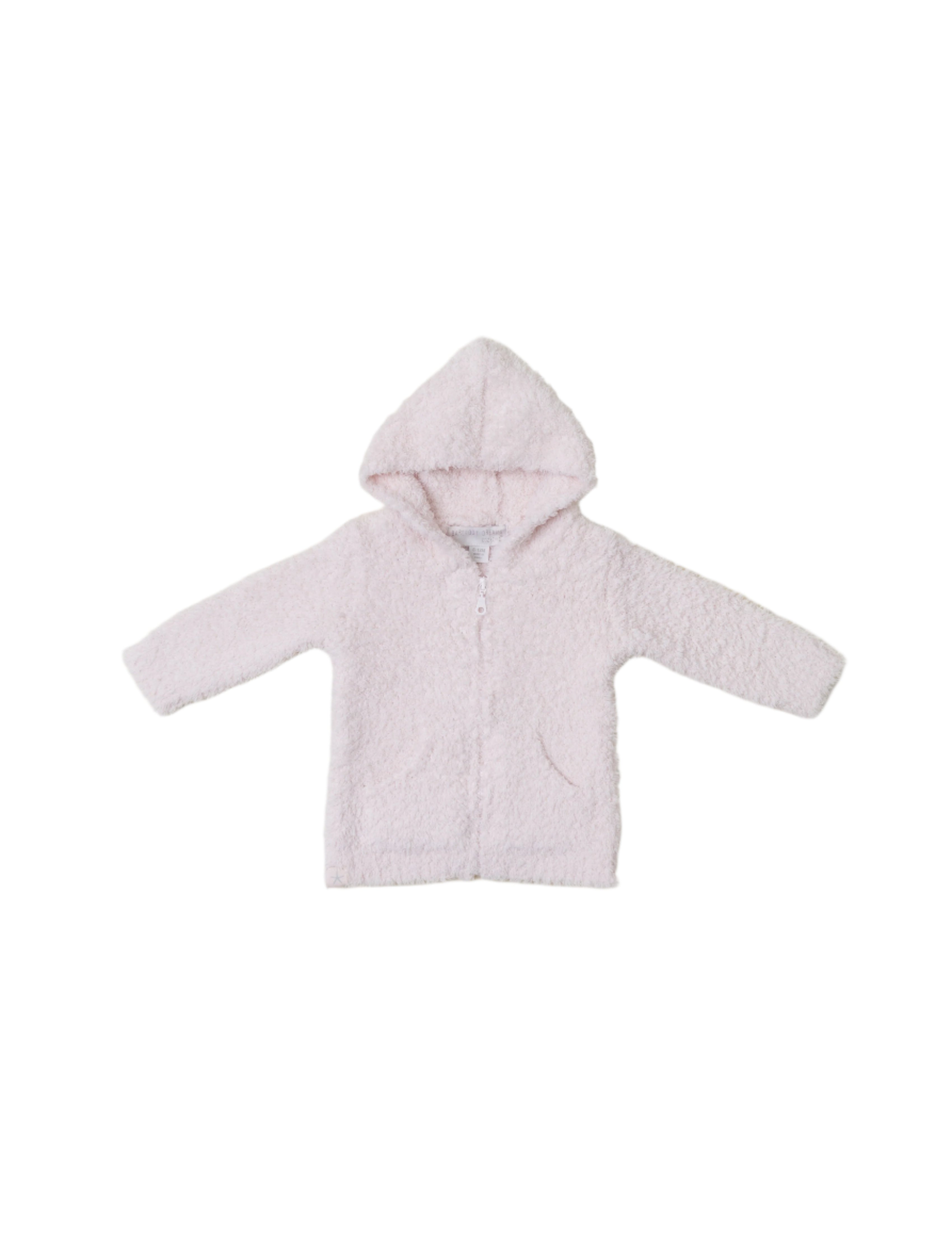 Pink CozyChic Infant Hoodie by Barefoot Dreams, ultra-soft baby pullover with hood, available at Be Charmed