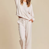 Sand Dune Malibu Collection Brushed Fleece Pullover by Barefoot Dreams, soft cozy fleece top, available at Be Charmed