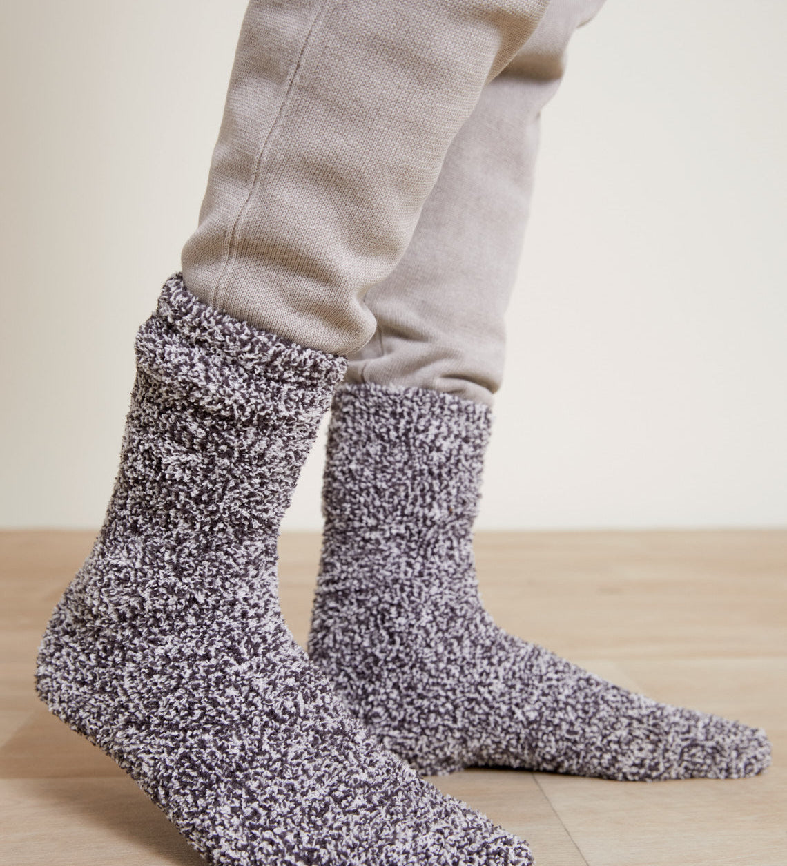 CozyChic Men’s Socks in Slate Blue/White by Barefoot Dreams, soft cozy crew socks, available at Be Charmed