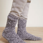 CozyChic Men’s Socks in Slate Blue/White by Barefoot Dreams, soft cozy crew socks, available at Be Charmed