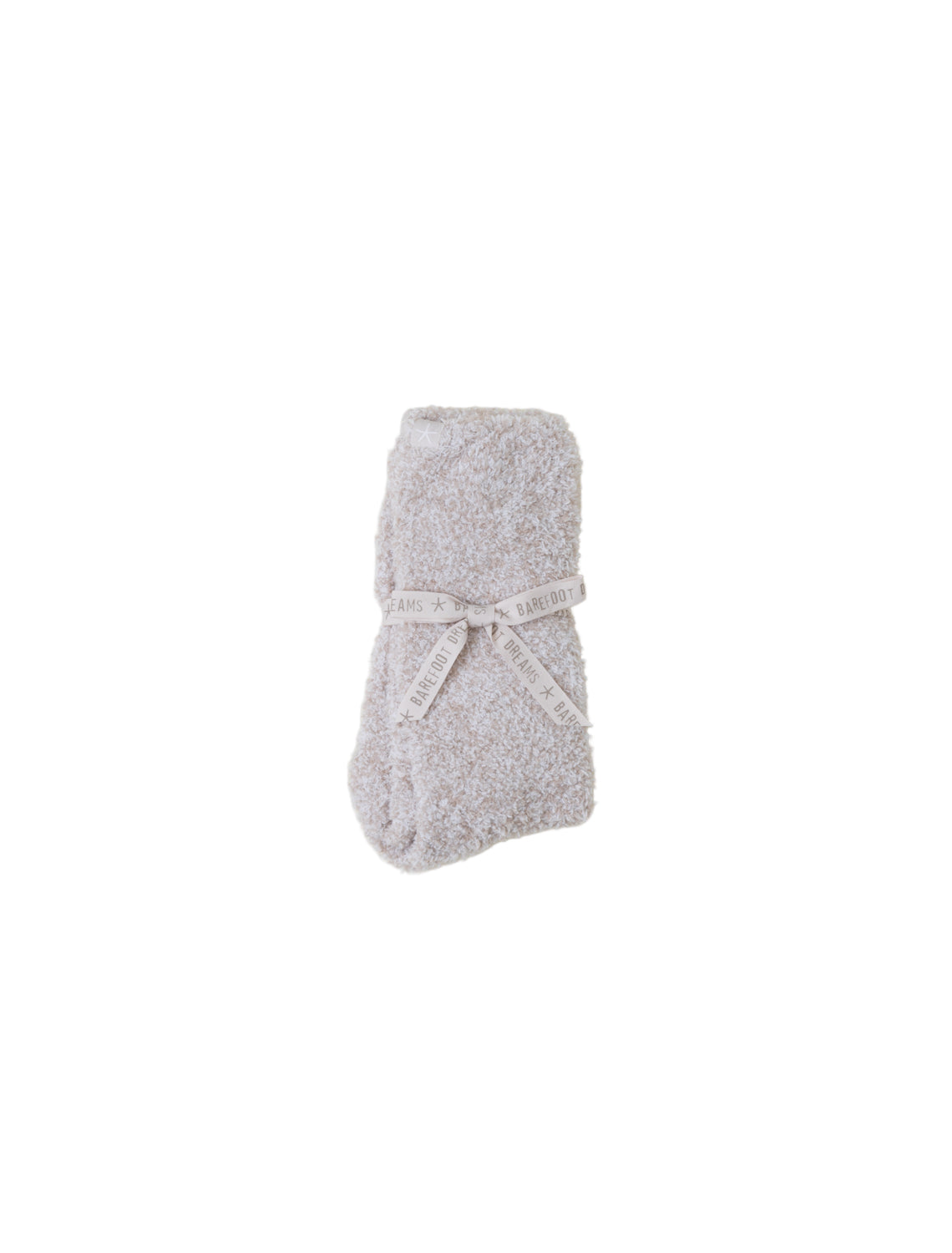 Stone/White Barefoot Dreams CozyChic Heathered Socks — plush, ultra-soft socks with a textured heathered finish. Perfect for gifting. Available at Be Charmed