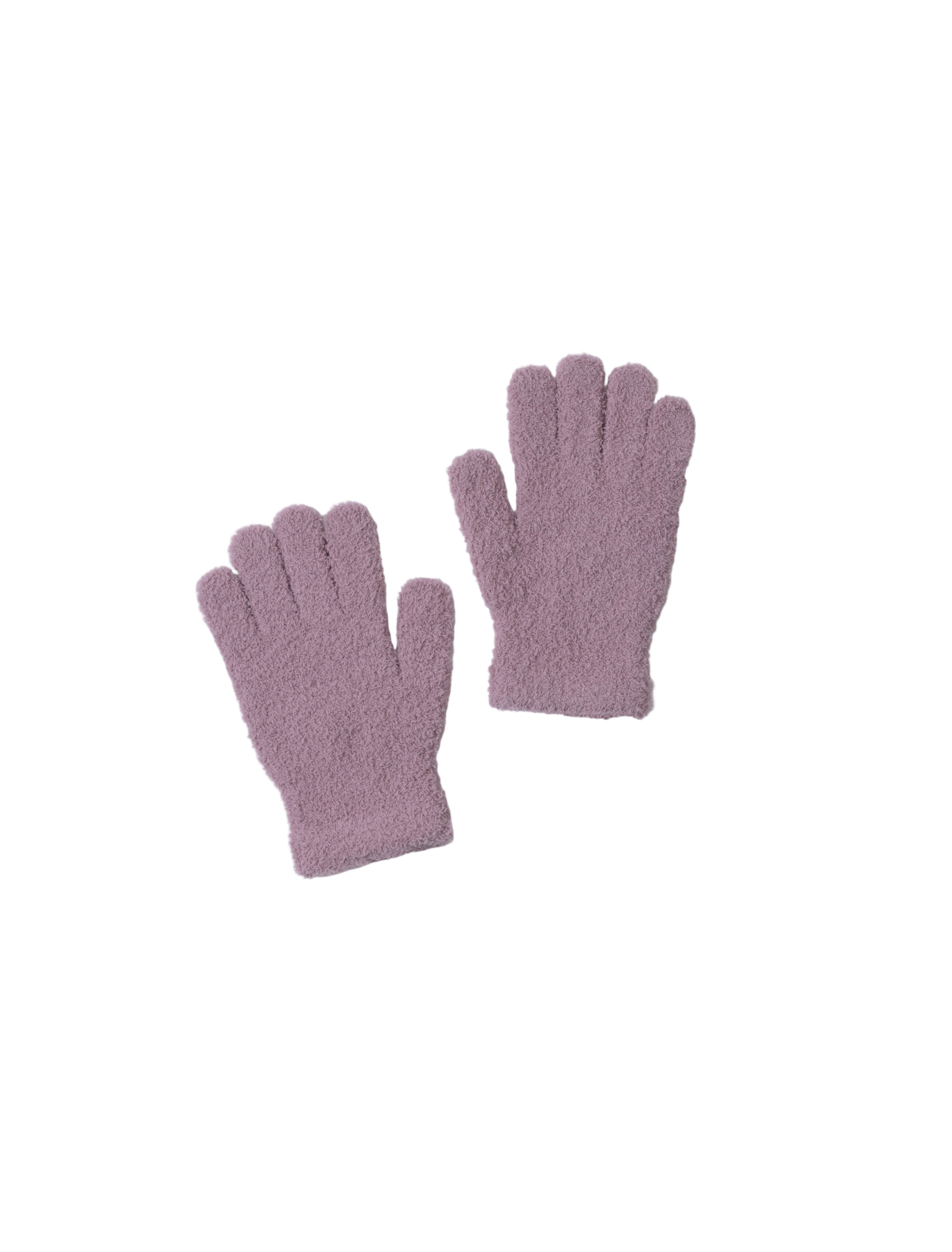 Pair of teaberry Barefoot Dreams gloves on a white background. Available at Be Charmed