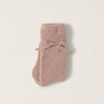 Folded Willow Barefoot Dreams CozyChic youth socks in heathered and athletic styles, soft microfiber, available at Be Charmed.