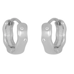 FYB Dottie Huggie earrings featuring bezel-set cubic zirconia in a gold finish.