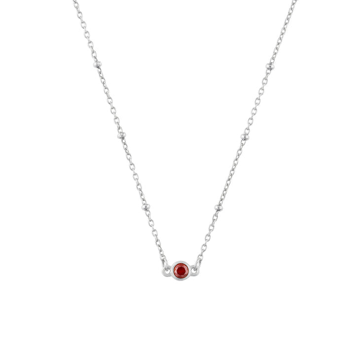 January FYB Jewelry sterling silver birthstone necklace available at Be Charmed.