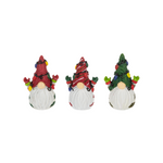 Three festive gnomes with winter accessories on a white background. Available at Be Charmed