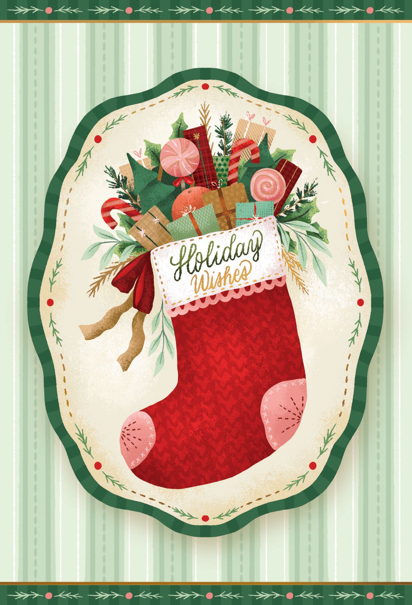 Pictura Christmas Card #83450 featuring a festive holiday illustration available at Be Charmed