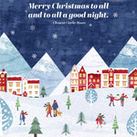 Pictura Merry Christmas to All and to All a Good Night Christmas card featuring a festive holiday illustration available at Be Charmed