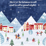 Pictura Merry Christmas to All and to All a Good Night Christmas card featuring a festive holiday illustration available at Be Charmed