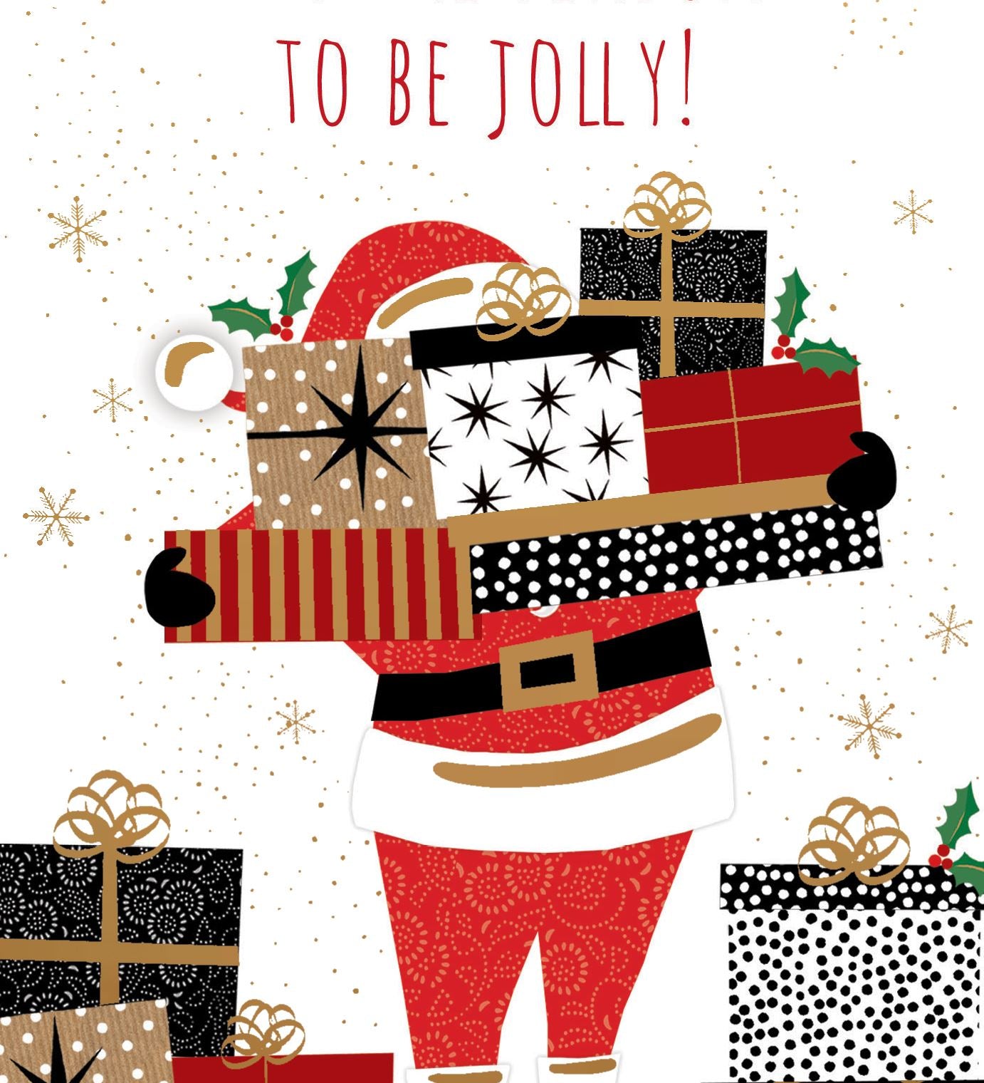 Pictura Tis the Season to Be Jolly Christmas card featuring festive holiday typography and greeting available at Be Charmed