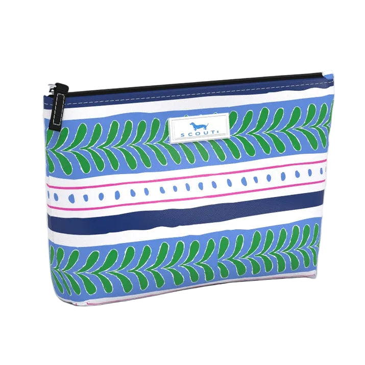 Trim and Proper Scout Twiggy pouch featuring a slim water-resistant cosmetic and travel organizer available at Be Charmed