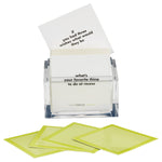 TableTopics Table Topics conversation starter cards acrylic cube containing thought-provoking question cards available at Be Charmed