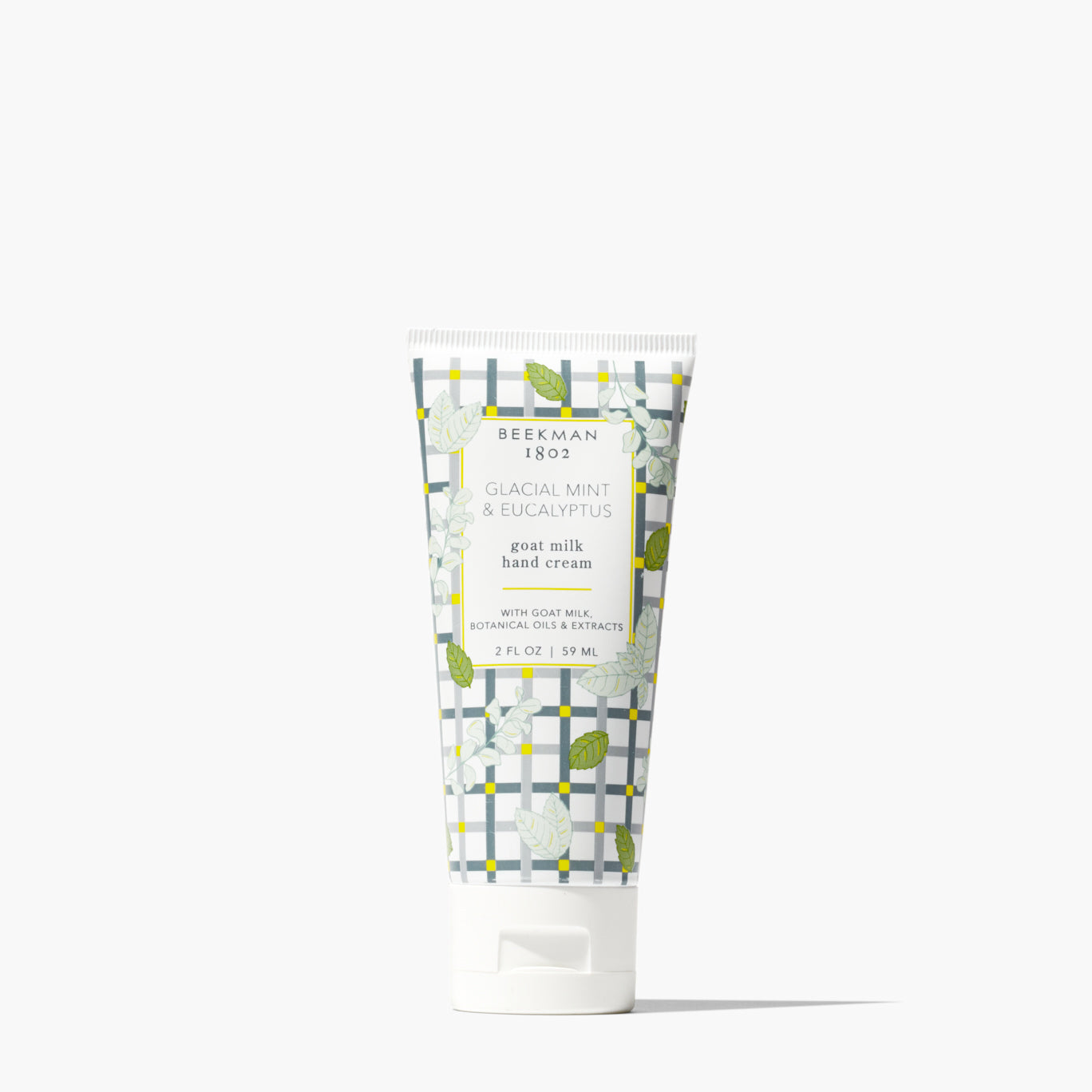 Beekman 1802 hand cream tube on a white background. Available at Be Charmed