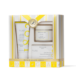 Beekman 1802 skincare product set with tube and jar in a decorative box on a white background. Available at Be Charmed