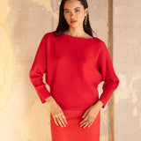 Big Red Kerisma Knit Monet Sweater – cozy women’s pullover with soft knit design, perfect for layering or gifting. Available at Be Charmed